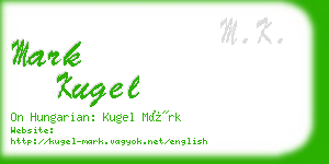 mark kugel business card